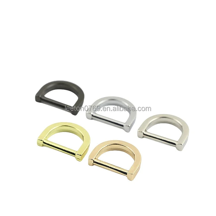 Stock Supply 13 mm 5 Colors Good Quality Zinc Alloy Horseshoe D Buckle for Leather Bags