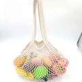 Reusable organic cotton mesh produce bag with drawstring for grocery shopping fruit vegetable washable cotton mesh laundry bag