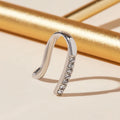 Compact Geometry Copper Gold Plated Rhodium Plated Non-Puncture Zircon Nose Rings for Women Wedding