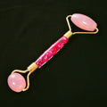 Huiying Anti wrinkle healthy body head foot nature beauty tool face care hot portable rose quartz roller flower handle