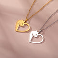 Myshape Love Cat Pendant Stainless Steel Necklace Women's Fashion Romantic Cute Pet Birthday Gift Jewelry Gift New 2024