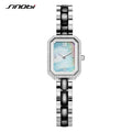 Sinobi Stainless Steel Case Ceramic Band Luxury Bracelet Watches Ronda Movement Sapphire Glass Charming 2024 Gifts Box