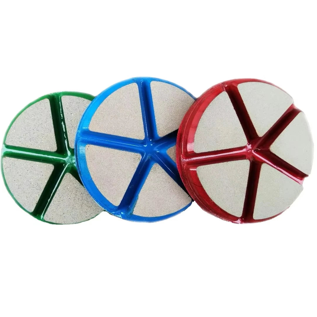 3 Inch Ceramic Polishing Pads Large Capacity Resin Ceramic Chip Grinding Diamond Polishing Pads