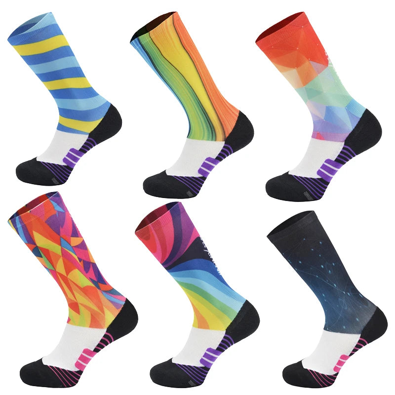 Custom Made Embroidery Design Your Own Pattern White Black Mid Calf Men's Socks Set for Sport