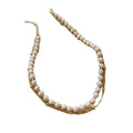Vintage Double Layer Necklace Natural Fresh Water Pearl Beads Fashionable Trendy for Wedding Party Engagement Anniversary Gift MegaBDM
