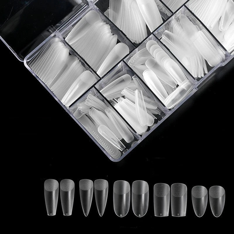 Viicke Wholesale Soft Gel Nails Tips Short Xl Coffin Oval Almond Square Full Cover Press on 120pcs/box Soft Gel Nail Tips
