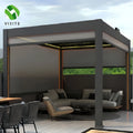 YISITE Electric Sun Pattern Roller Blinds Wholesale Windproof Outdoor Shades Shutters Blackout Features Built-In Gazebo