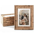 Rustic Wood Picture Frame Versatile Handing Wall Display Frame and Tabletop Photo Frame Holiday Heartfelt Gift