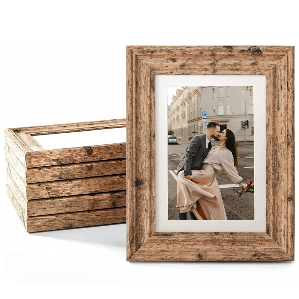 Rustic Wood Picture Frame Versatile Handing Wall Display Frame and Tabletop Photo Frame Holiday Heartfelt Gift
