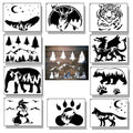 11 Pcs Forest Mountain Tree Deer Head Stencils Animal Stencil for Painting on Wood Crafts Home Decors