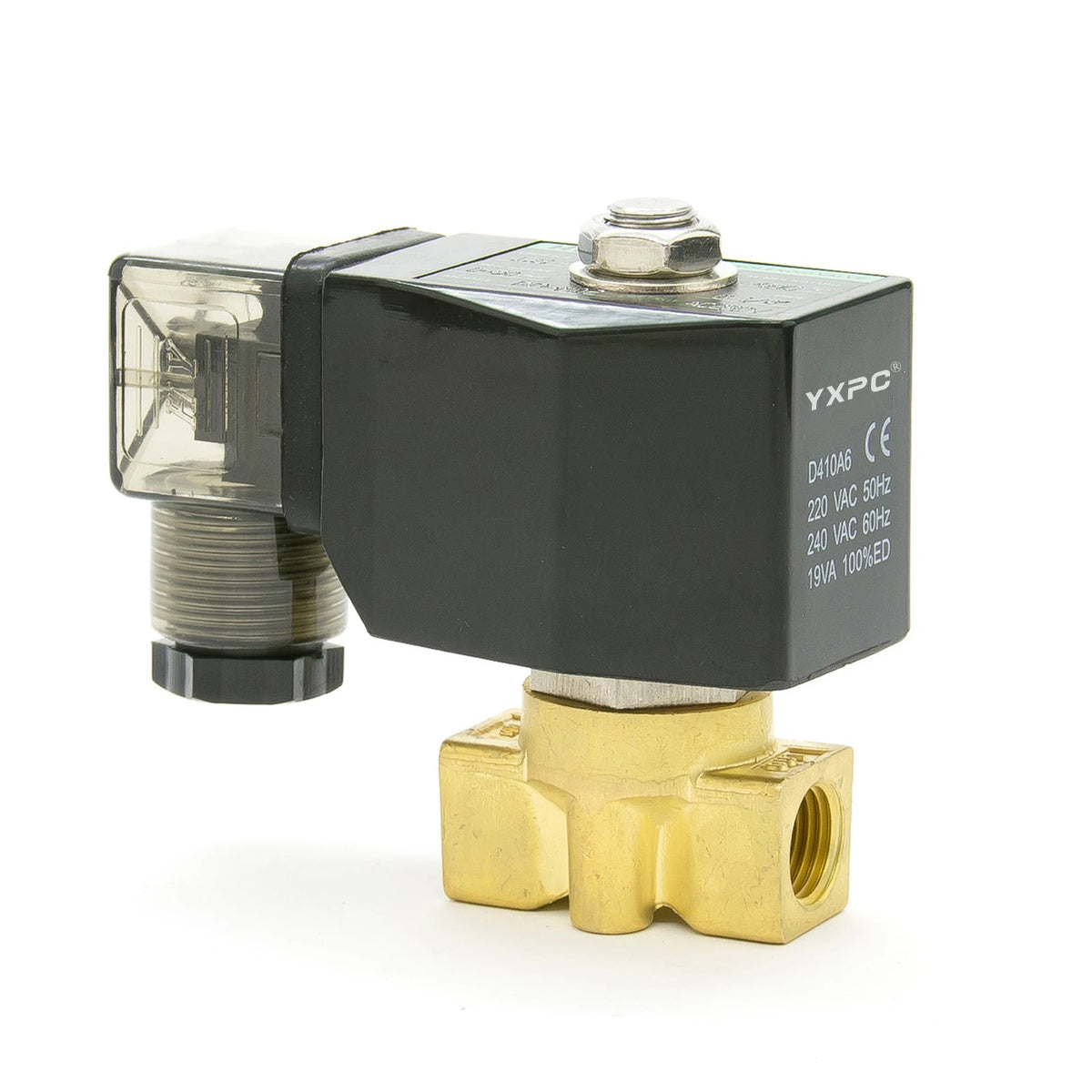 Custom 200bar Normally Closed air Water Gas Electric Control 24V/220V Brass 2/2 Way High Pressure Solenoid Valve