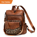 European and American Retro  PU Backpack for Winter Double Color Tassel with Zipper Closure Senior Sense New Design