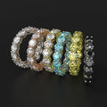 Best 4mm 5mm 6mm Gemstone 18k Gold Plated Sterling Silver Stackable Gra Vvs Colored Diamond Mossanite Moissanite Tennis Rings