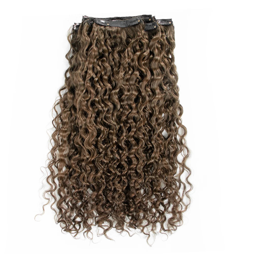 Clip Ins 7pc 10pc Per Set 100% Virgin Human Hair Extensions Wavy Hair Clip-ins