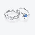 Creative Design Couple Ring for Women Men S925 Silver Plated Wedding Open Adjustable Rings for Him or Her