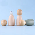 Hot Sale 12ml Empty Round Morandi Colored Matte Frosted pink Green Glass Roll on Essential Oil Luxury Roller Bottles