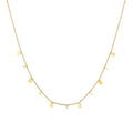 Exquisite Choker Chain Geometric Round square Drop-shaped Temperament Small Necklace Stainless Steel Necklace 18K Gold Plated