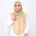 2024 Wholesale 15 Colors Islam Malaysia Muslim Chiffon Hijab Scarf Plain Solid Color Instant Chiffon Hijab