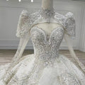 S0125H Luxury New Design Beautiful Ball GownTemperament Heavy Industry Diamond Standing Shoulder Princess Bridal Wedding Dress