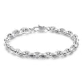 Kalen Vintage Stainless Steel Rectangular/Oval Links 660mm Necklace&210mm Bracelet Jewelry Set