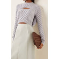 Tong Sheng Women's Cable Knit Halter Top Sweater Set Custom Knit Shrug Two Piece Sweater Outfit