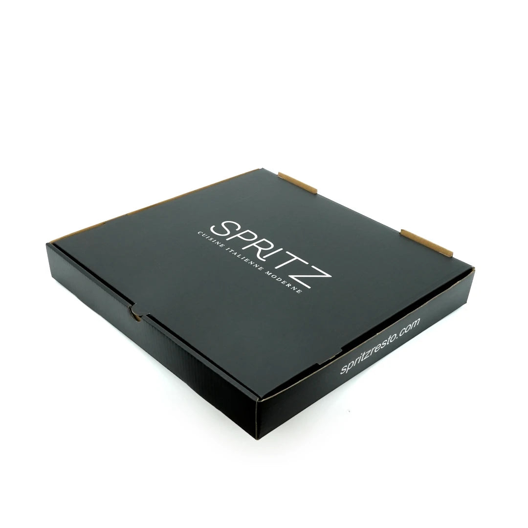Custom Black Pizza Boxes Packaging Logo Cardboard Box Packaging for Food Box Packaging