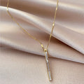 Fashion 18k Gold Plated Square Choker Necklace No Fade Stainless Steel Geometric Shell Trendy Necklace for Women Girls Jewelry