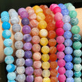 Natural Colorful Weathered Agate Scrub Scatter Beads Frost Cracked Stone Beads Customizable Colors DIY Jewelry Making Bracelet