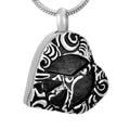 Stainless Steel Heart Peace Cremation Ash Holder Urn Memorial Ashes Keepsake Peaceful Necklace Heart Pendant Urn Ashes Cremation