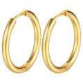 Simple Basic Unisex Earrings Women Hoops Wholesale 14K Gold Stainless Steel Huggie Hoop Earrings
