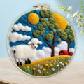 CHENISTORY DIY Wool Felting Painting Embroidery Frame Handmade Needle Wool Painting Picture Canvas Home Decors Crafts Gift