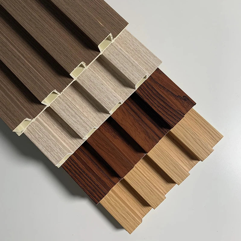 Cheap Decorative Bedroom Cladding Wall Covering Interior Wpc Ceiling Cladding Panel Wood Veneer Wall Slat Panel Panelling
