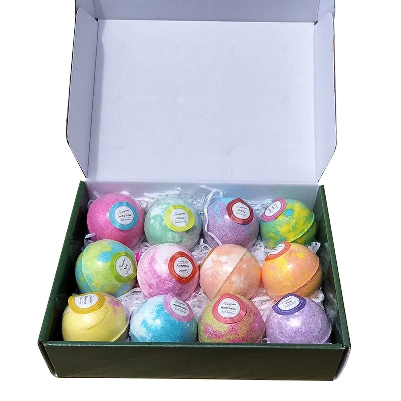 HUISHOU Cute Vegan Organic Bath Fizzies Custom Logo Kids Bath Bombs with Toys Inside