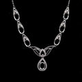 Sterling Silver 6*8mm Semi Mount Necklace Empty Support Blank Claw Setting S925 Base Holder Without Center Stone for DIY Inlay