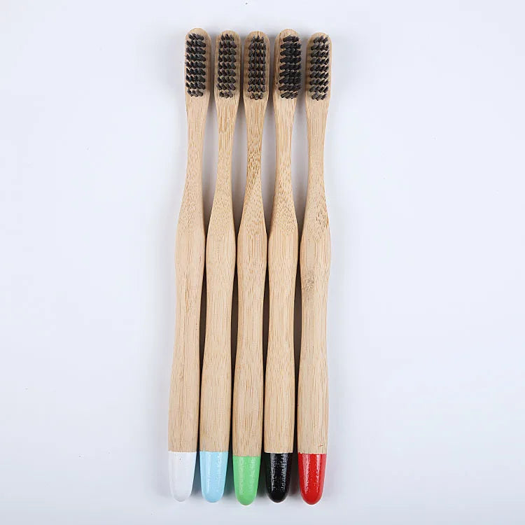 Home Use Toothbrushes Eco Friendly Reusable Bamboo Bamboo Toothbrush Gourd Handle