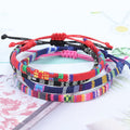 Handmade Bohemian Ladies Women Fashion Fabric Nepal Woven Anklet Bracelet Jewelry Adjustable