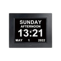 2025 New Design Modern 8\" Digital Desk Clock Manual Dementia Calendar with Auto Dimming & Dutch Language Electronic Movement