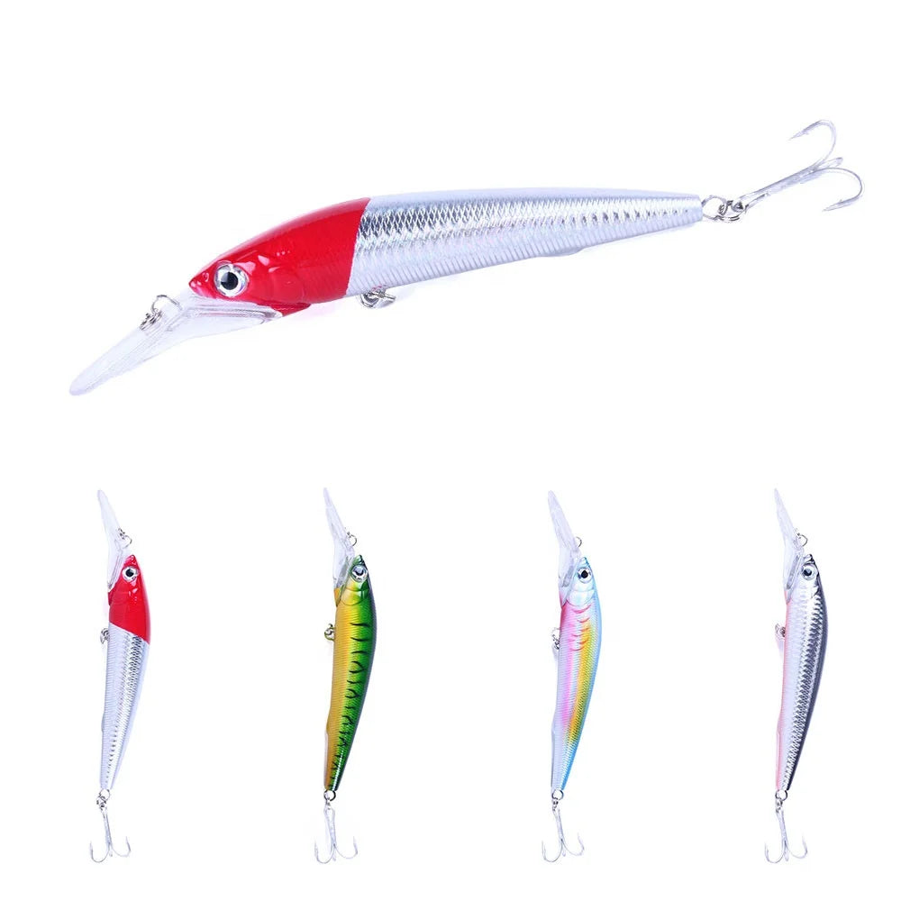 Wholesale MI207 18cm 41g Artificial ABS Hard Plastic Baits Deep Diving Minnow Fishing Lures