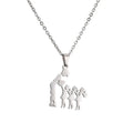 Stainless Steel Chain Mom Daughter Necklace for Mujer Mother's Day Christmas Gift Silver Gold Color Pendant Necklace Jewelry