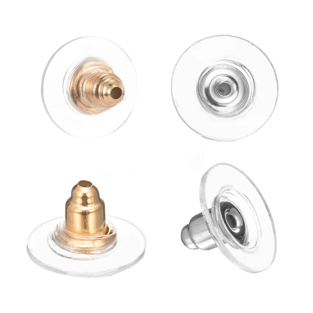 500PCS/Bag Top Quality UFO Earplugs Brass Earring Back Stoppers Jewelry Accessories DIY Handmade Earrings Ornaments