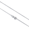 Promo Custom S925 Sterling Silver Trendy Link Chain Necklace with Star Zodiac Sign Rhodium Plated 0.6mm for Women