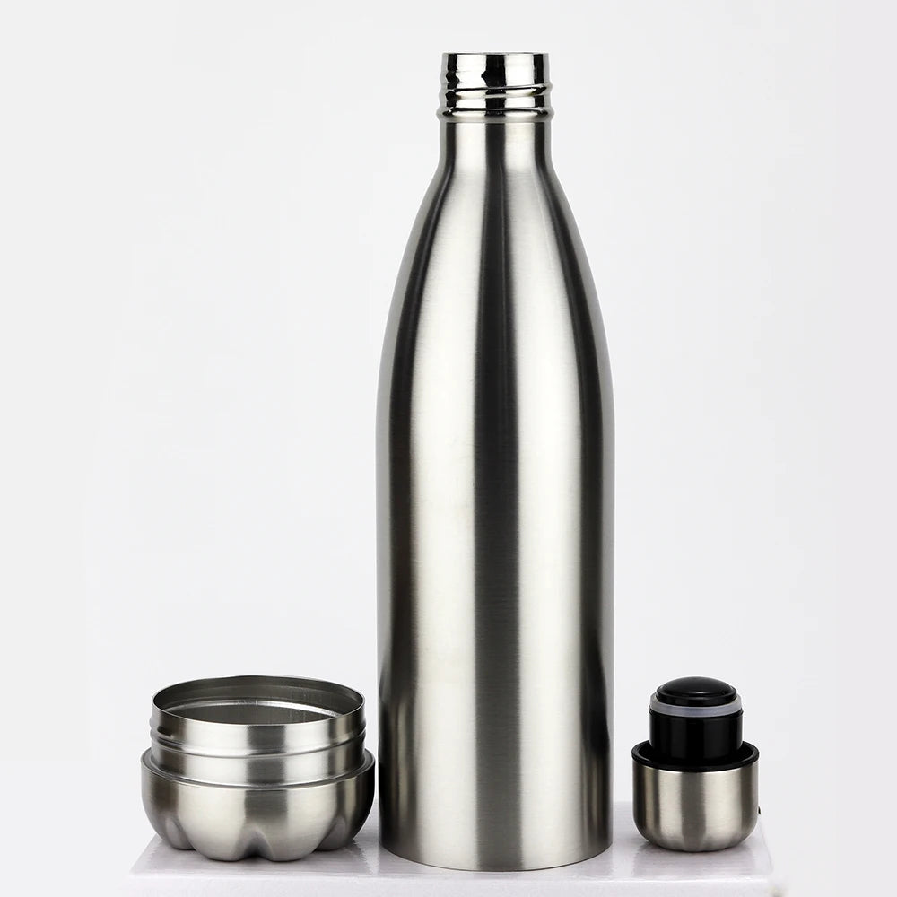 FX Factory 750ML Stainless Steel Insulated Water Bottle Cola Shape Bottle Keep Cold & Hot Reusable Metal Leak-Proof Sports Cup