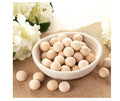 50mm Smooth Lotus Wood Bead Unfinished Custom Made Wooden Ball with Polished Shank Inspired Style Button