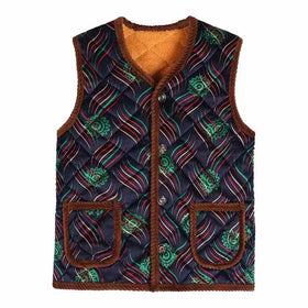Free Sample Floral Fleece Hospital Women Quilted Vest Over Sized Women Vest Thermal Vest for Women