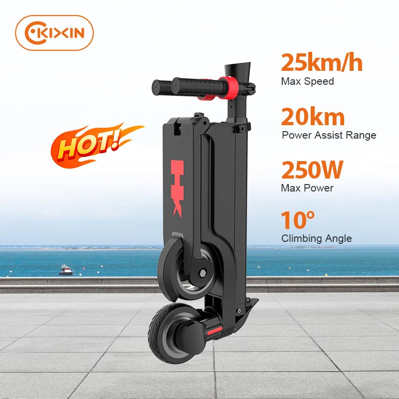 KIXIN Hot Sale 250W Motor Battery Backpack Foldable Electrique Kick Scooter Mobility Folding E Scooter X6 Adult Electric Scooter