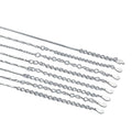 Stock and Ready to Ship Rhodium Plated Silver Chain Plus Extension Chain 925 Sterling Silver Chain Necklace