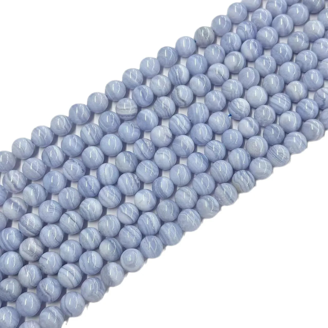 AAA Blue Lace Agate 6 8 10mm Natural Gemstone lava Loose Beads Crystal Aquamarine Bracelet Stone Beads for Jewelry Making