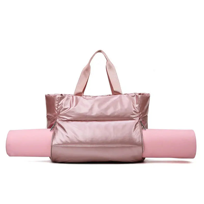 High Quality Crossbody Yoga Mat Bag Waterproof Fuzzy Tote Bag Puffer Ladies College Bags Girls Handbags for Women