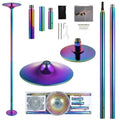 Rainbow 45mm Pole Dance Set Spinning Static Portable Fitness Stripper Pole