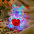 Red Bear love LDE Lights of Teddy Bear Birthday Decorative Pvc Color Bear Valentine's Day Gift